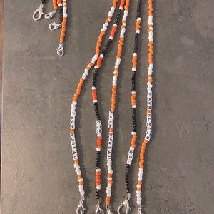Beaded custom face mask lanyard